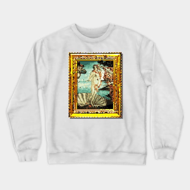 8-Bit The Birth of Venus Crewneck Sweatshirt by GrumpyVulcan